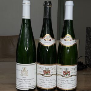 Setje van 3 stuks Brauneberger Juffer Sonnenuhr Kabinett 2000 & 2004 en Spätlese 2008
